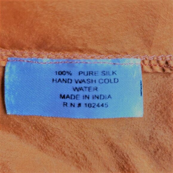100% Silk Orange Tunic by Karma Highway - Picture 4 of 6